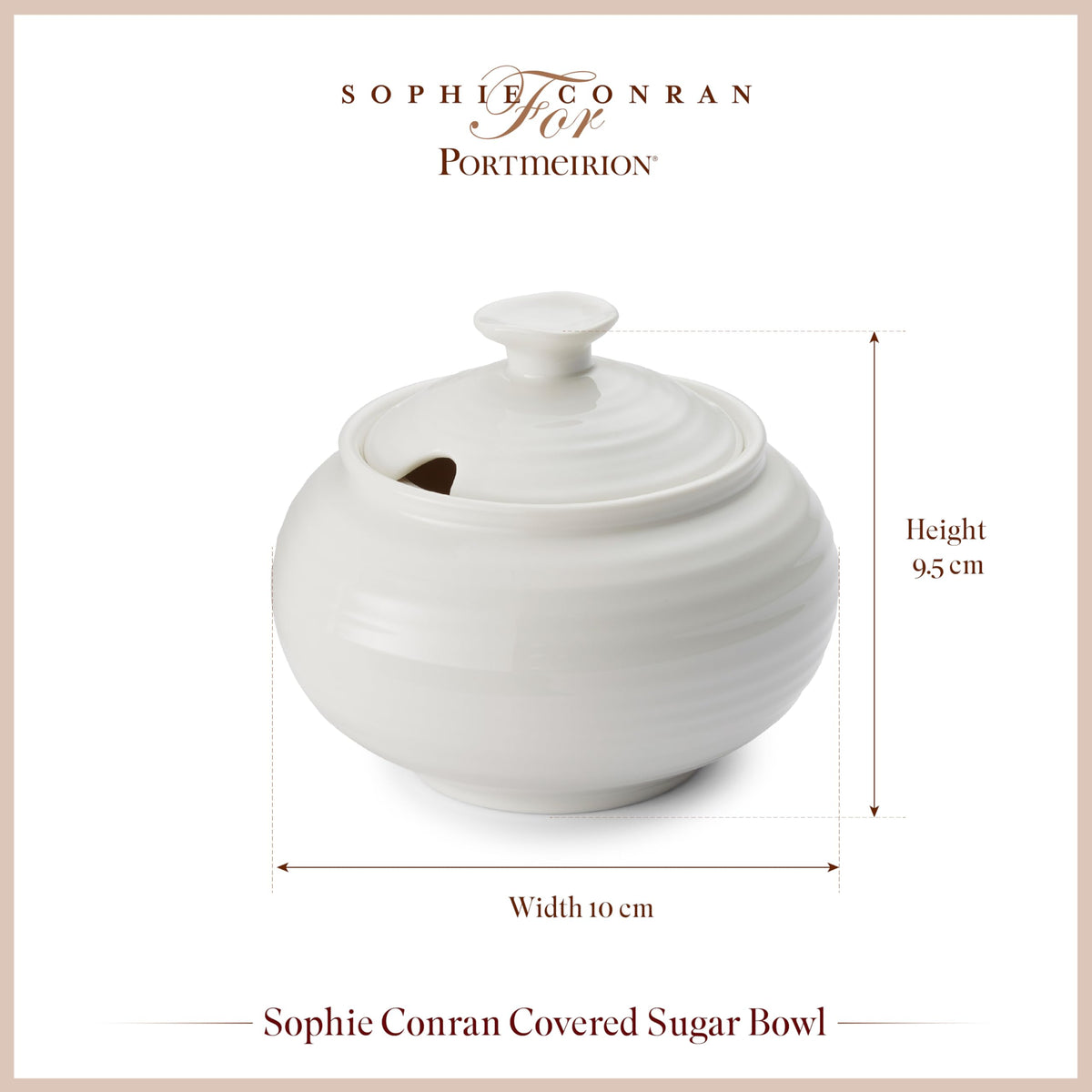 Portmeirion Sophie Conran White Covered Sugar