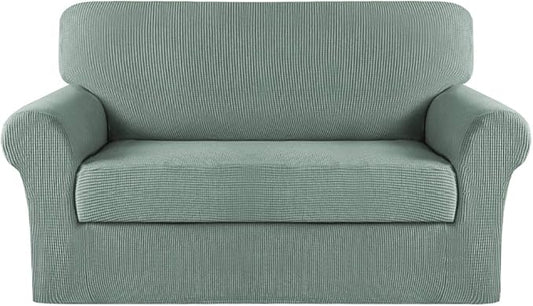 Turquoize Stretch Sofa Slipcover 2 Pieces Sofa Cover Couch Cover