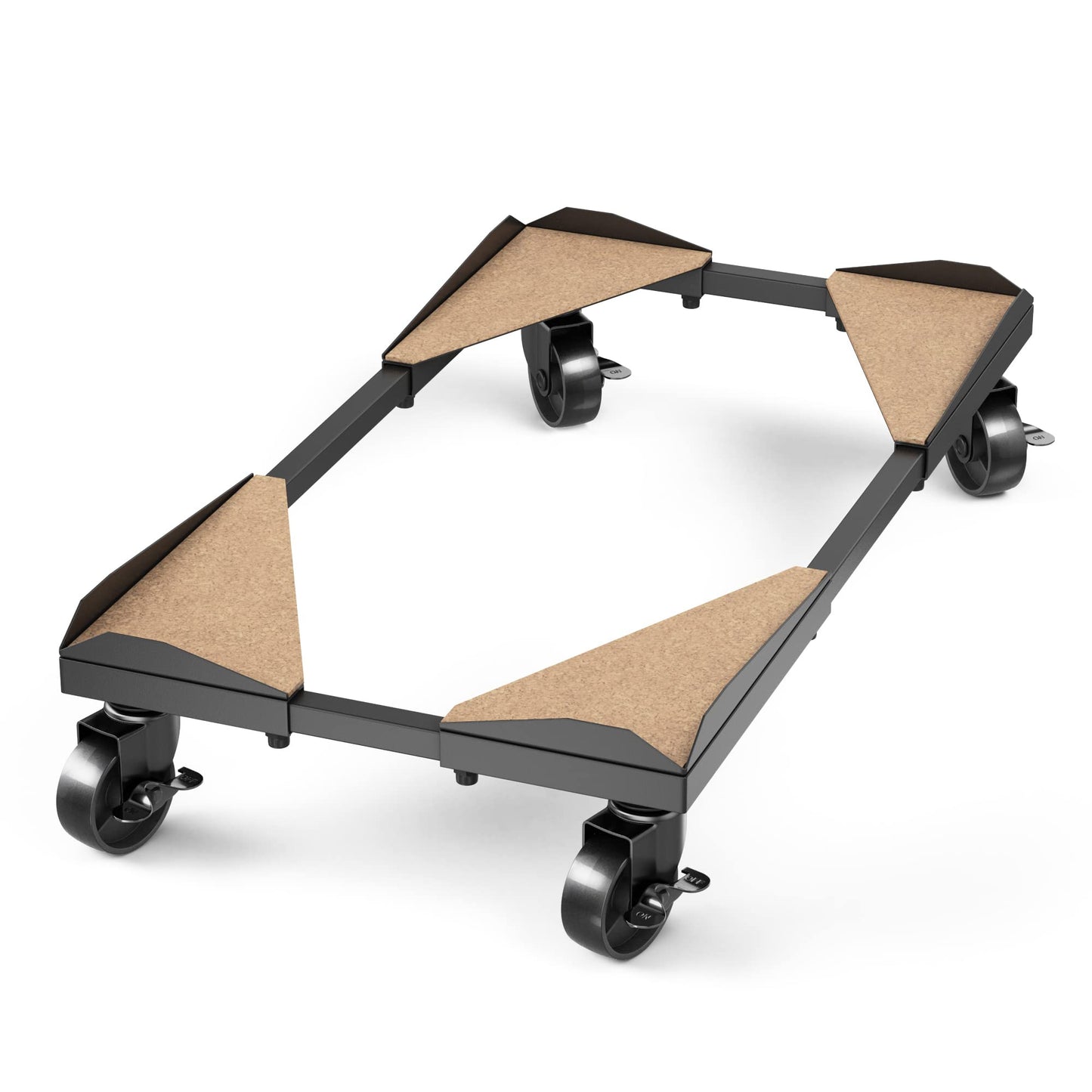 Bytesium PC Tower Stand – Metal Frame – Adjustable Width and Length – 4 Locking Wheels – Cork Pads – Computer Tower Stand for ATX – Easy Assembly – Wide Size Range – Computer Cart – CPU Holder