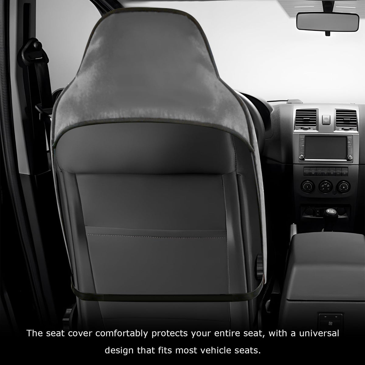PKOLSFE Car Towel Seat Cover, Waterproof Front Seat Protective Cover for Post Gym Workout Running Swimming, Non-Slip Sweatproof Front Bucket Seats Cover Towel for Cars SUVs Trucks (Gray)