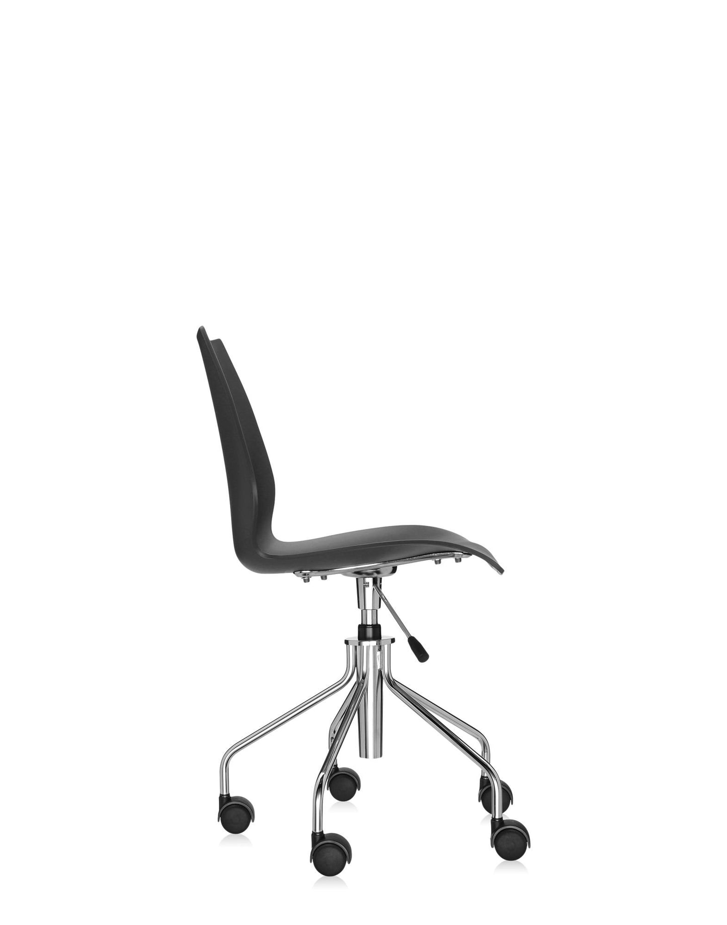 Kartell 2878/2M Maui Swivel Chair by Vico Magistretti, Pack of 1, Matte Zinc White