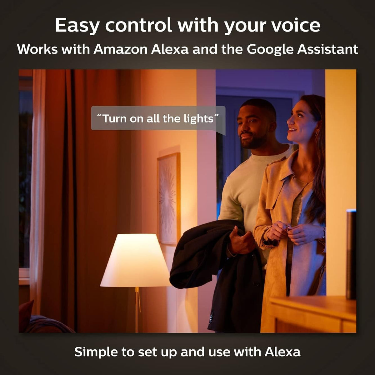 Philips Hue BR30 LED Smart Light Bulbs 2-Pack, Flicker-Free 85W Light Bulbs, Bluetooth Compatible, Compatible with Alexa, Google Assistant, and Apple HomeKit, E26 Base