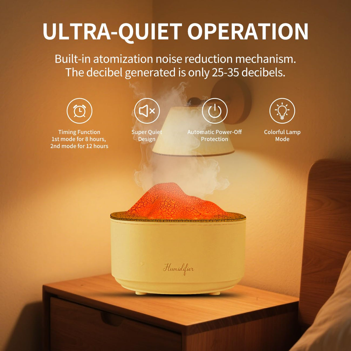 Portable 1500ml Small Cool Mist Humidifier,USB Personal Desktop Humidifier for Office Room, Bedroom,Top-Fill 7 Colors LED Night Light humidifiers, 2 Mist Modes, Super Quiet (White)