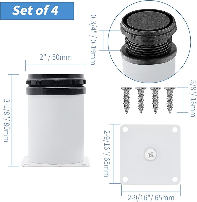 3 Inch Metal Furniture Legs