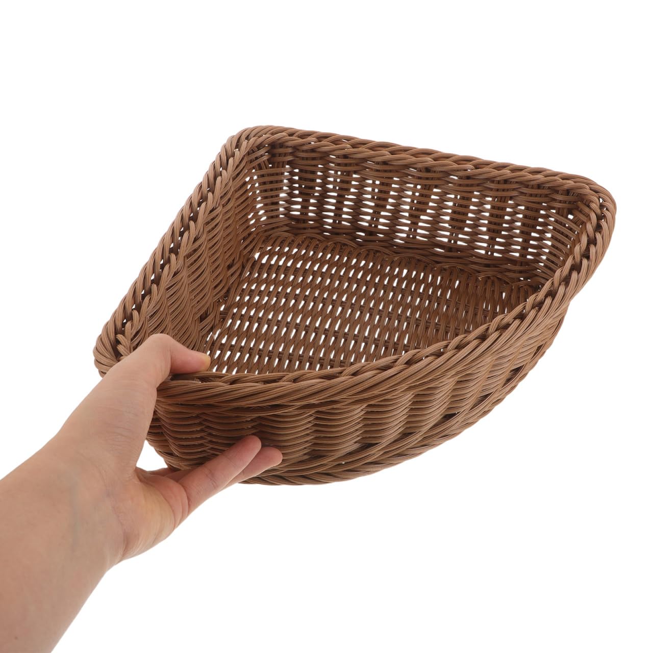 DOITOOL 2pcs Triangle Corner Storage Baskets Plastic Rotating Base, Small Triangle Shelf Organizers