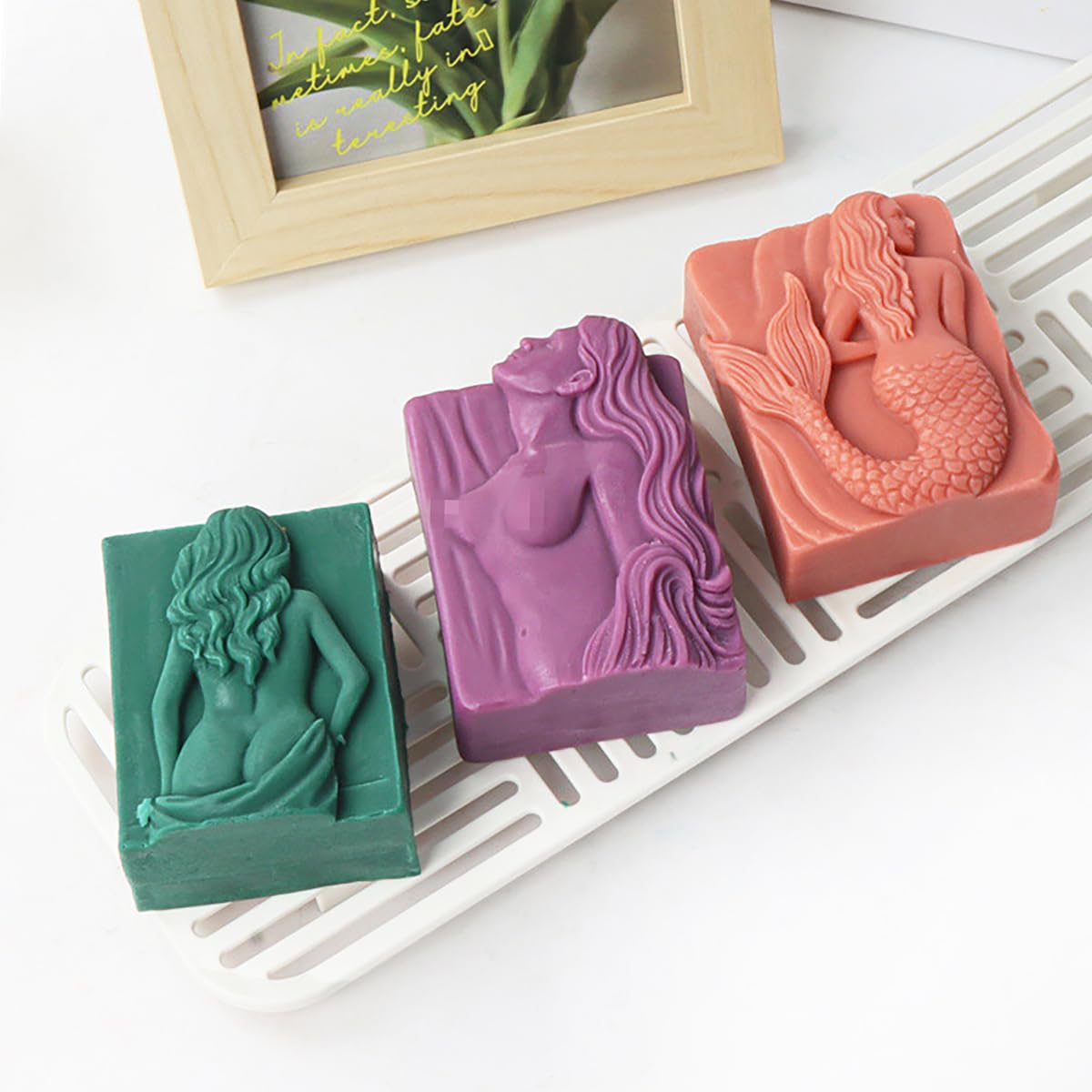 Set of 3 Silicone Soap Molds Sexy Lady Back Candle Mould Chocolate Resin Mold Soap Making Mold