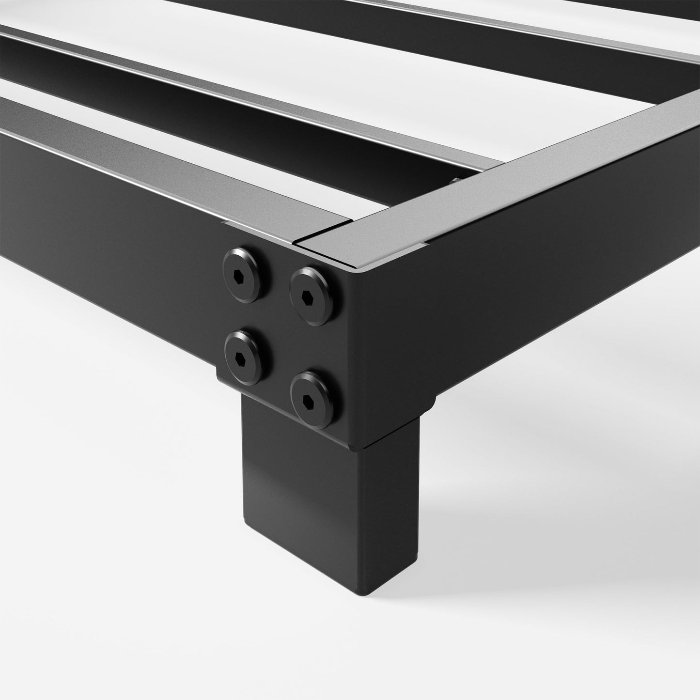 YUSENHEEI 4 Inch Full Size Bed Frame, Heavy Duty Metal Platform Low Bed Frame Full, No Box Spring Needed, Noise Free, Easy Assembly, Black