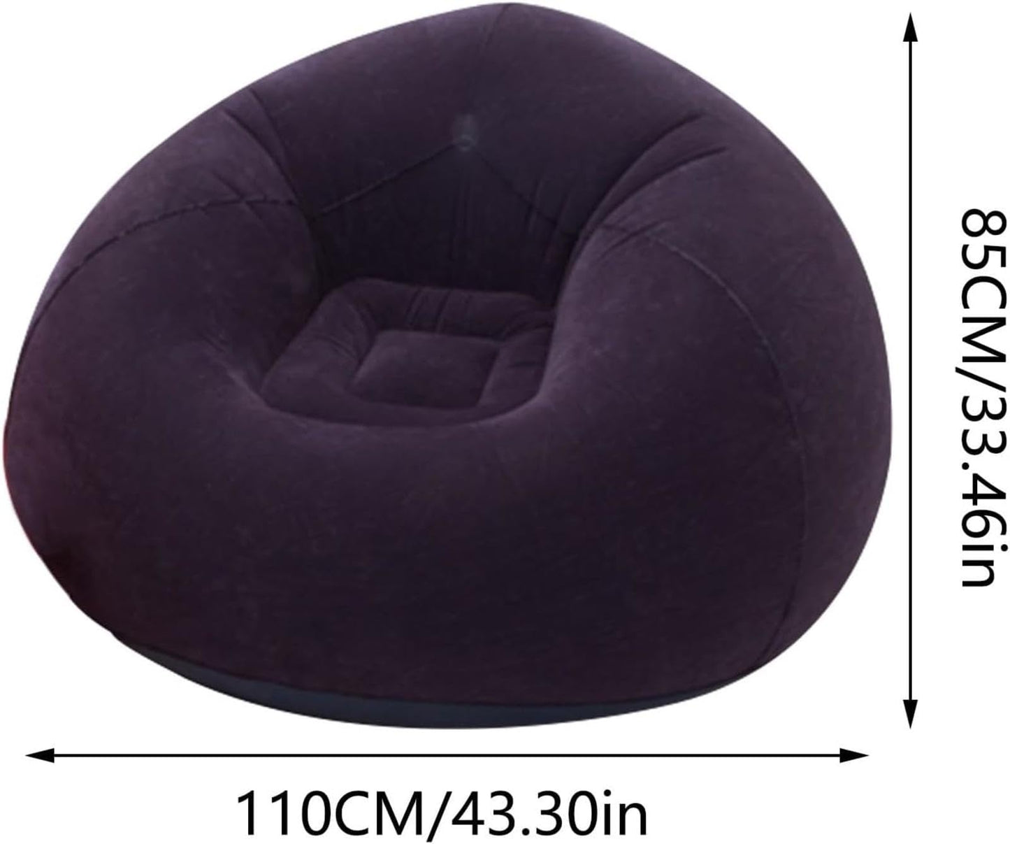 WYFDMNN Inflatable Lazy Sofa Solid Foldable Easy Storage Single Flocking Sofa Chair for Basement,Family Room,Dorm Room,Bedroom,C