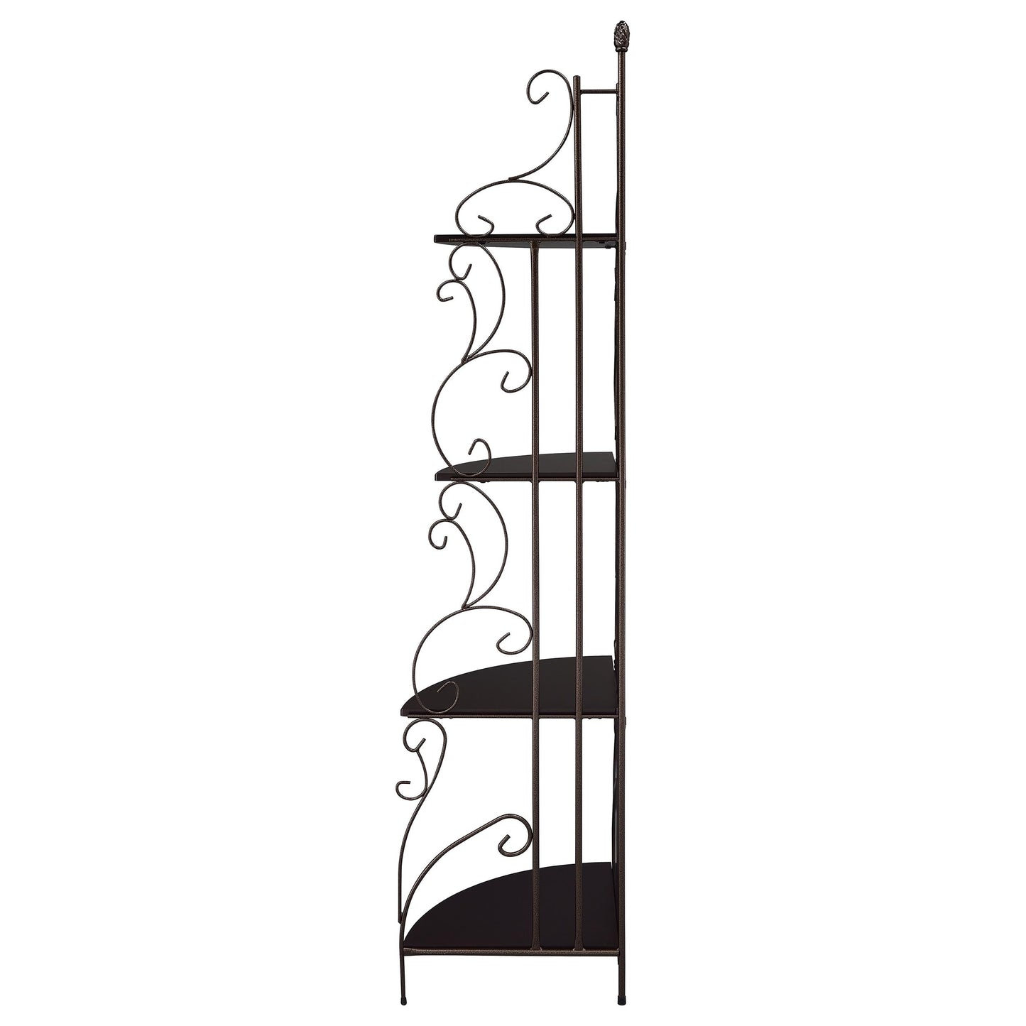 Coaster Home Furnishings - Poppy - Wood & Metal - 74-Inch 4-Tier Candner Bookshelf with Open Shelf and Subtle Silhouette - Traditional - Home Office - Copper & Cappuccino - 910038
