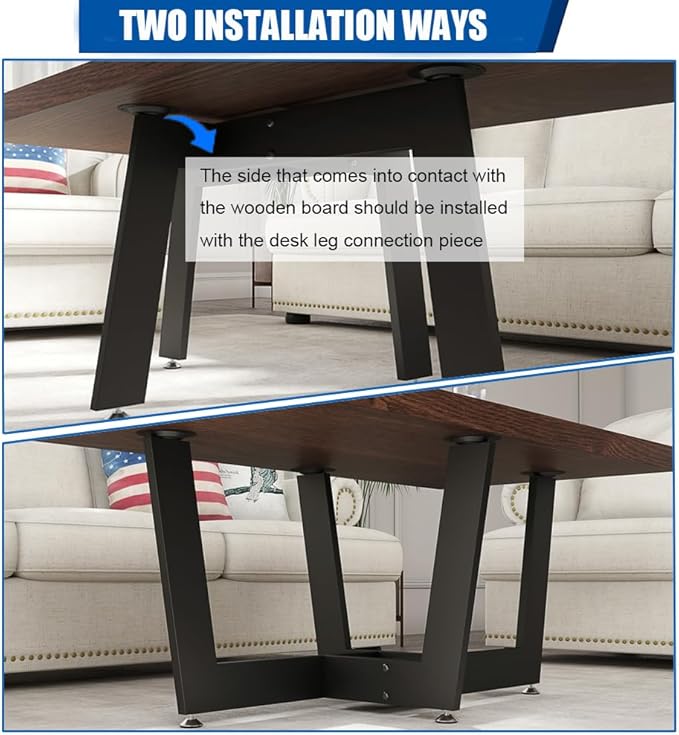 KaKaBB Metal Coffee Table Legs, 18 Inch Coffee Table Base, Furniture Legs