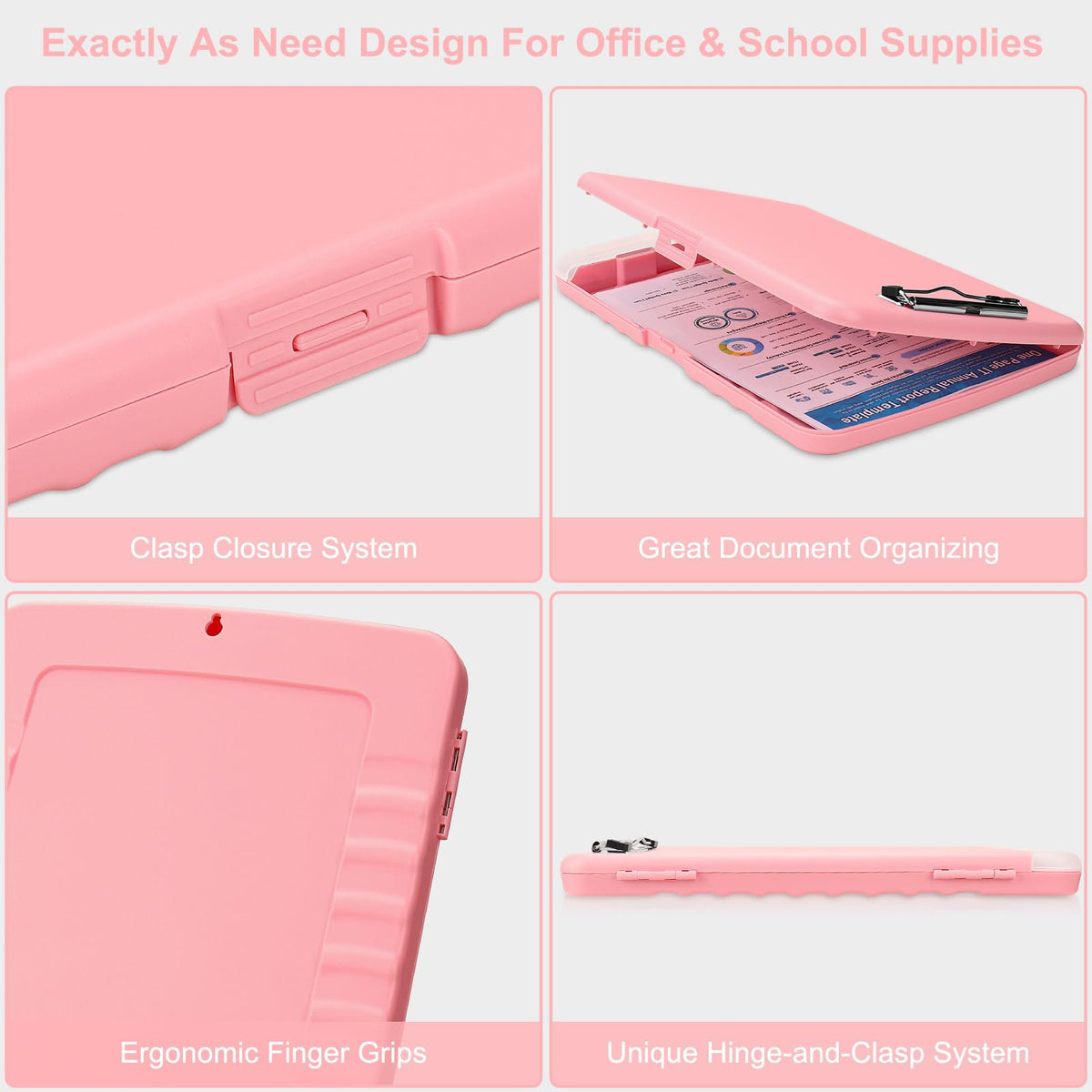 SFLHHDM Clipboard with Pen Holder, Legal Size Nursing Clipboards with Storage, Plastic Clip Boards for Writing, Lightweight Cute Clipboard Storage with Low Profile Clip for Work, Office