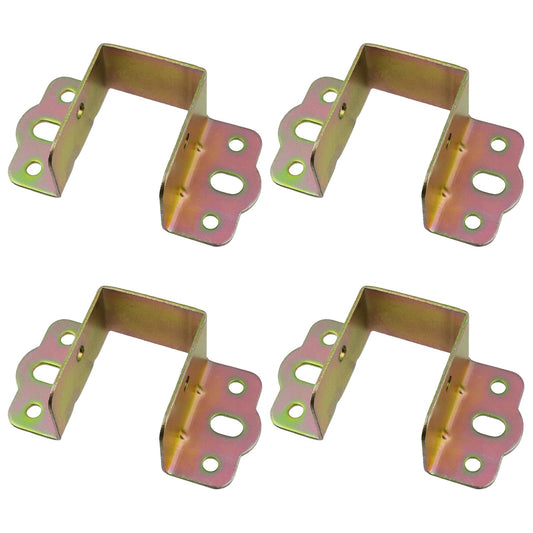 Coshar Bed Frame Brackets Heavy Duty Bed Rail Fittings Gold u-Shape Bed Supporters Hardware for Bunk Bed Headboard, Colorful 1.4"
