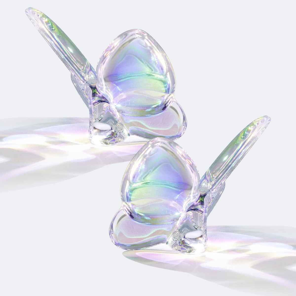 Crystal Butterfly Figurines Ornament, Europ Glass Butterfly Ornaments Statue Animal Collectible Style Light Luxury Animal Collectible for Home/Wedding/Christmas Decor.