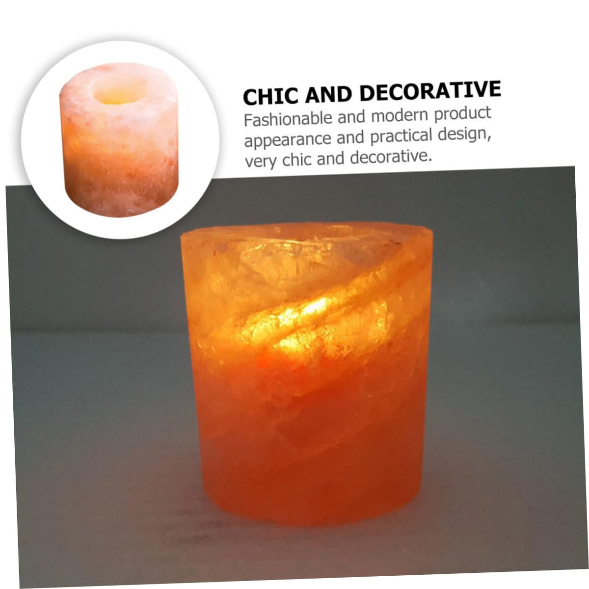 STOBAZA Japanese Decor Candle Holder Himalayan Salt Table Decor Eco-Friendly Home Ornament