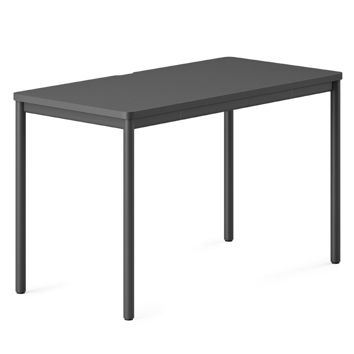 Branch Daily Desk - Functional at Home Office Desk with Effortless Assembly, Timeless Design, Rounded Corners, and Built-in Cable Notch - 48” W x 28.5” H x 24” D - Charcoal Work Table