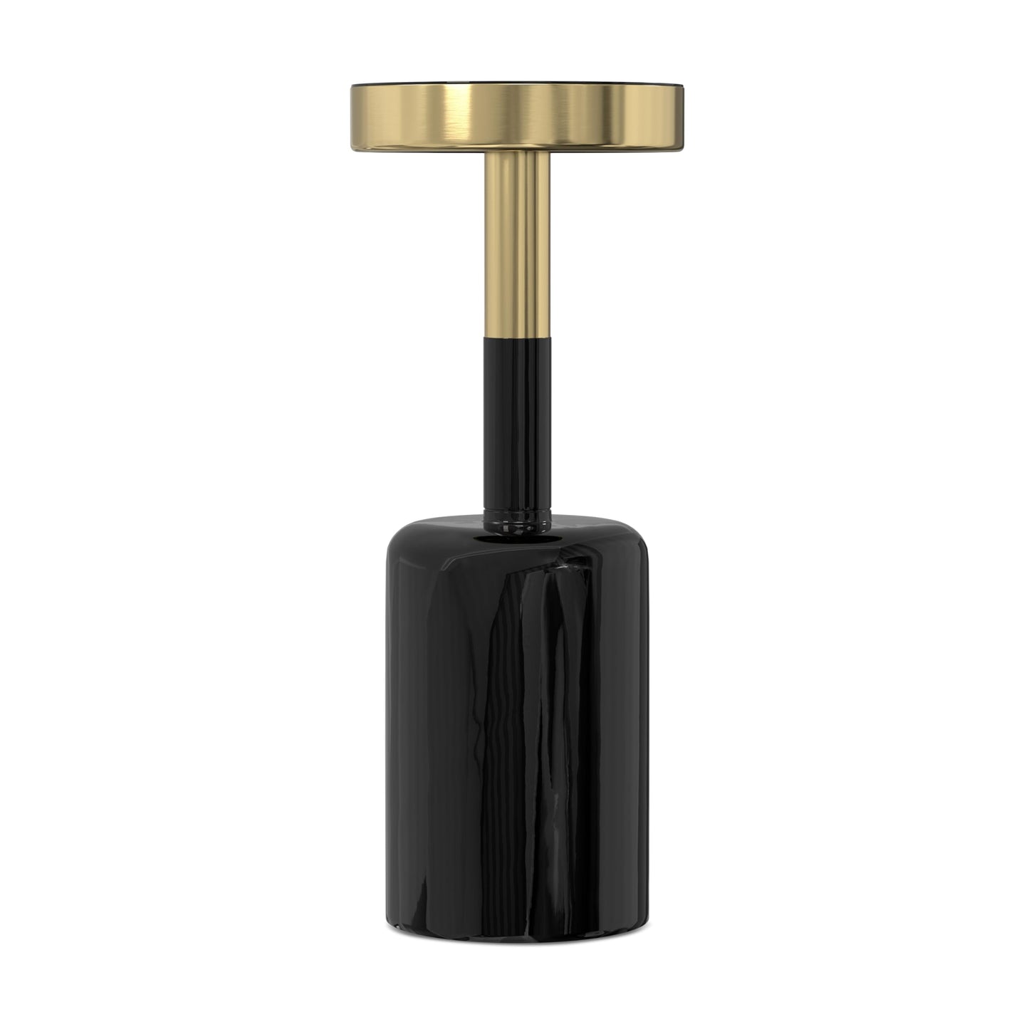 SIMPLIHOME Frannie Metal Side Table - 10 inch Wide Solid Metal Round Accent Table in Gold and Black, Modern Contemporary End Table or Small Drink Table for Living Room or Bedroom with Sturdy Base