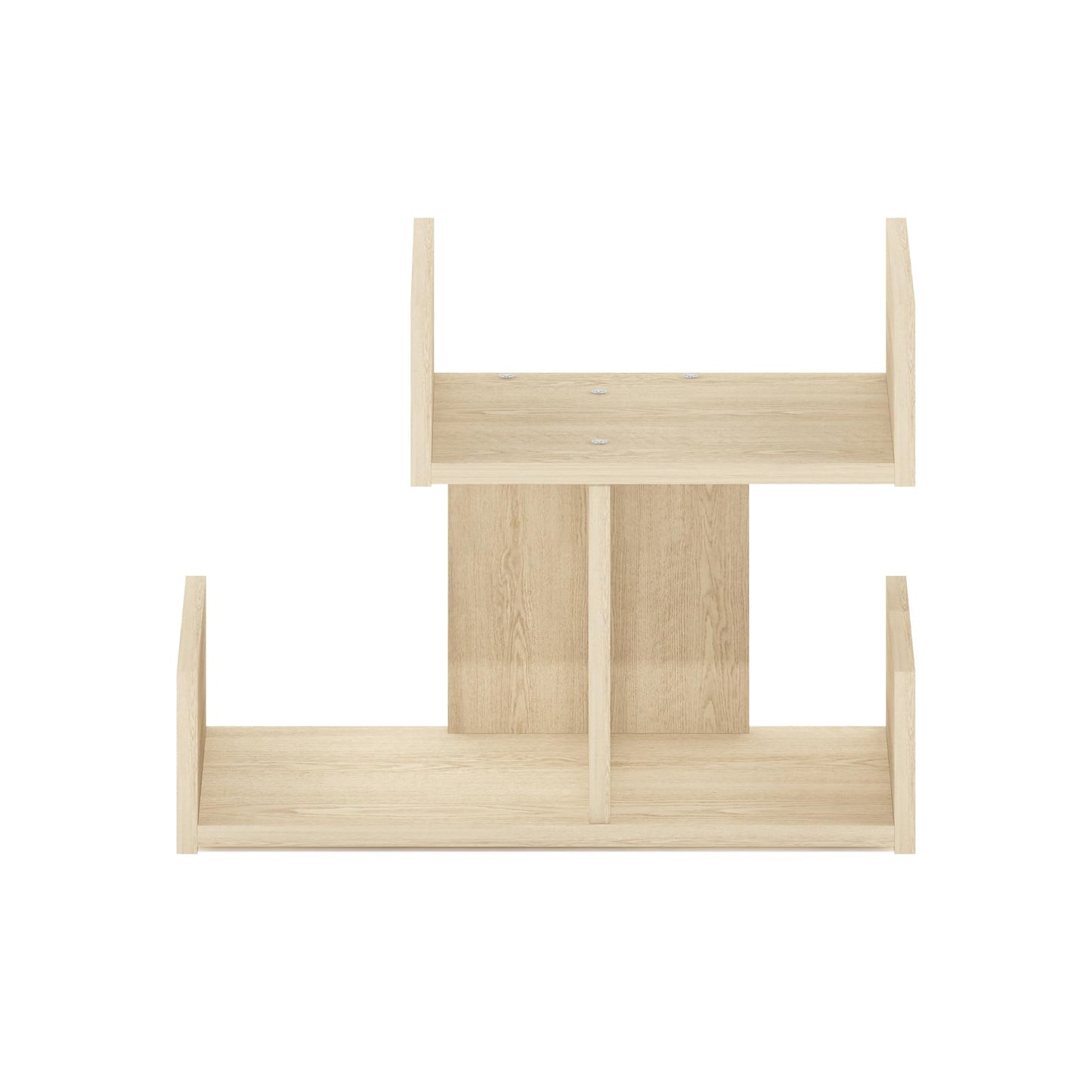 Furinno HERMITE Desk File Folder Organizers, 3-Shelf Desktop Office Organization Racks, Desk Top Display Book Shelf, for Paper, Office Supplies, Magazine, Bauhaus Oak