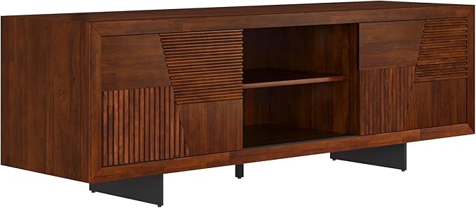 Trapeze TV Stand for Living Room – Wooden Media Console