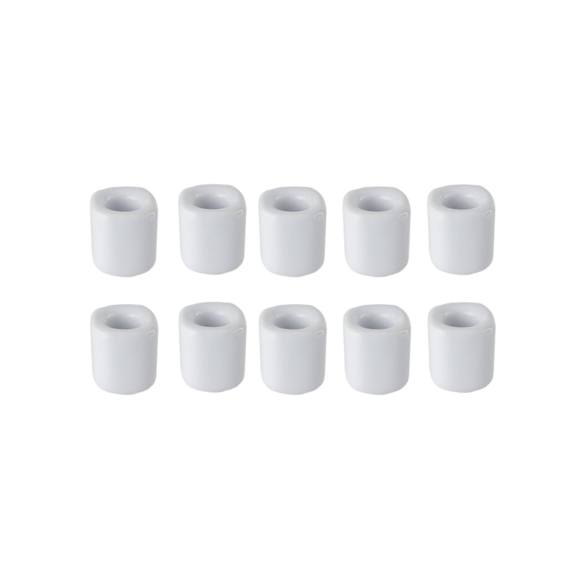 Mega Candles 10 pcs White Ceramic Chime Ritual Spell Candle Holders, Great for Casting Chimes, Rituals, Spells, Vigil, Witchcraft, Wiccan Supplies & More