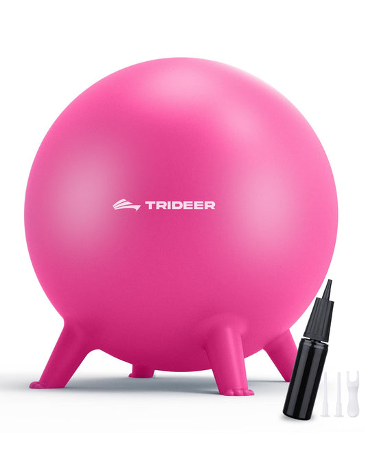 Trideer Flexible Seating for Classroom Elementary, Yoga Ball Chairs for Kids, Wobble Chair of School Supplies for Sensory Kids, Student Desk Chairs for Homeschool (Pink, 55cm)