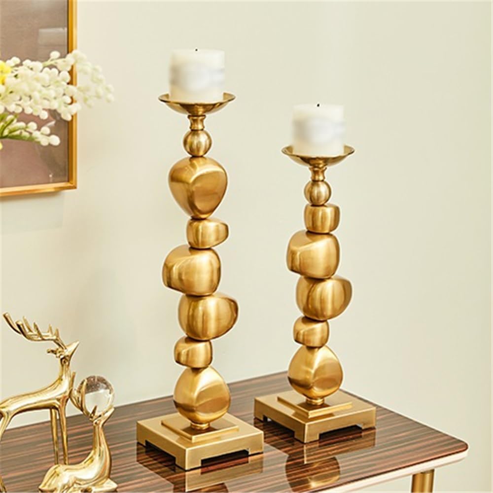 Candlestick Holders Retro Aromatherapy Candle Holder Modern Light Luxury Decorative Ornaments Alloy Candlestick Candle Holders(Small)