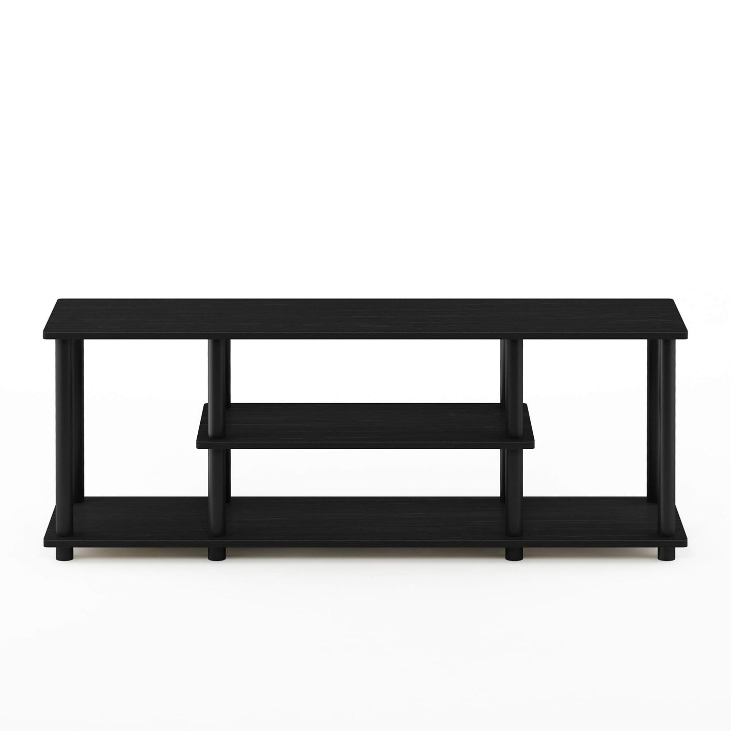 Furinno Turn-N-Tube No Tools 3D 3-Tier Entertainment TV Stand up to 50 inch TV, Round Tubes, Walnut