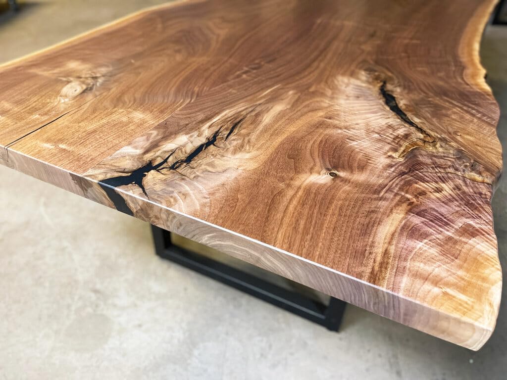 RESINHOMEFURNITURE Modern Natural Live Edge Acacia Wood Dining Table Coffee Table Living Room Table Hallway Table Meeting Table Office Table Counter Table Home Décor (30" Inches Tall, 72 x 36 Inches)