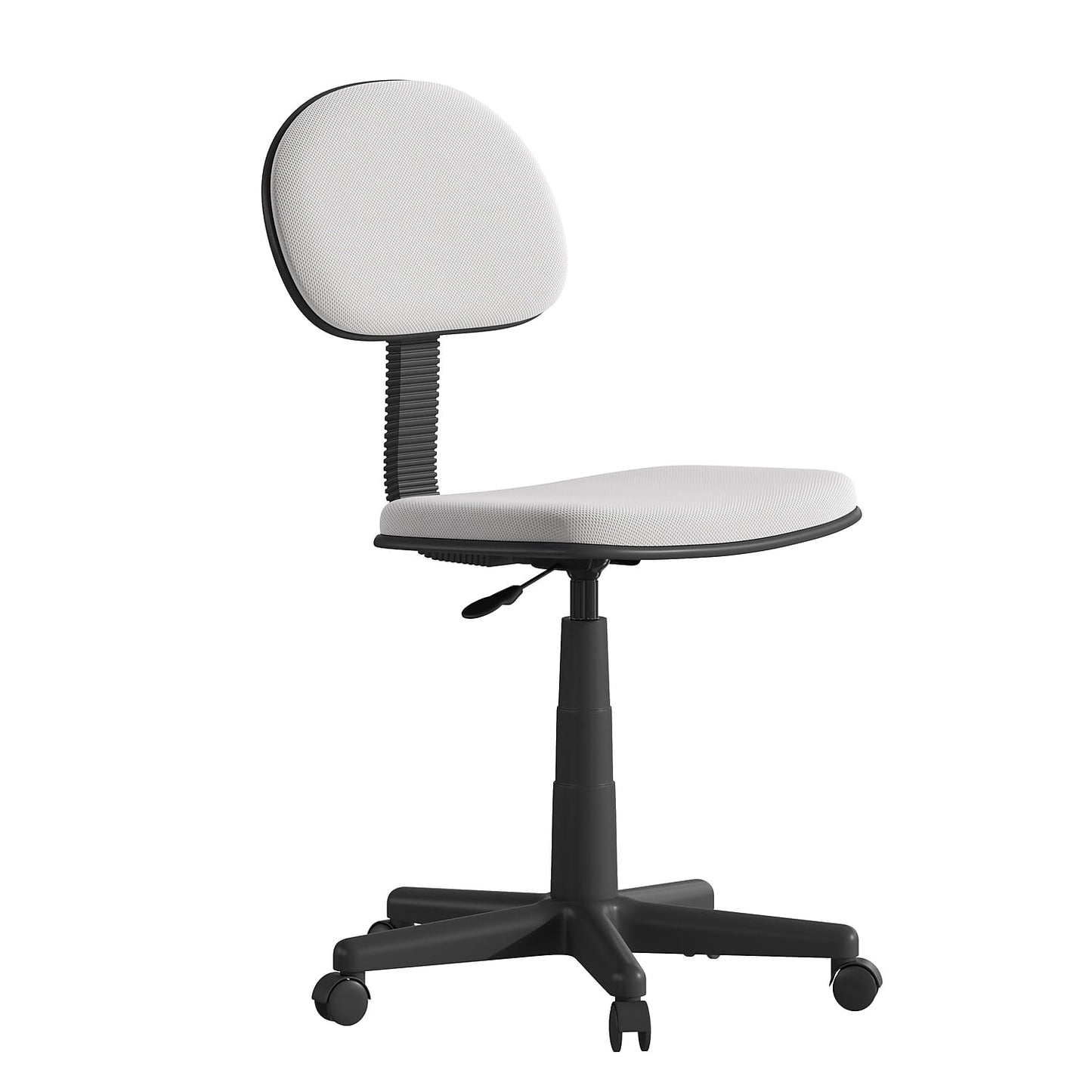 Flash Furniture Harry Low Back Swivel Task Office Chair - Adjustable Gray Student Chair with Padded Mesh Seat & Back - Homeschool Study Chair