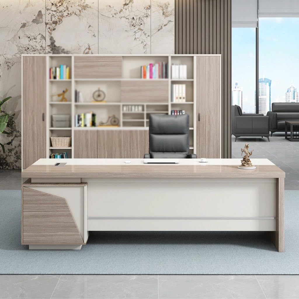 ZUZUZ Computer Desk Boss Desk, Office, Manager, Supervisor, Furniture, CEO, Executive