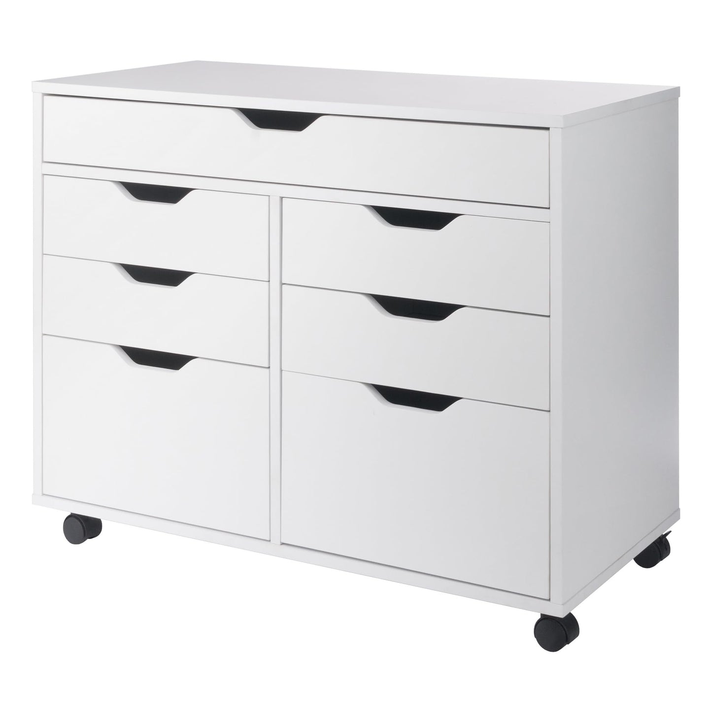 Winsome Halifax Mobile Storage Cabinet with Doors & Drawers, Stylish & Functional Home Storage Cabinet for Filing, Kitchen Organization, Moveable Furniture for Office, Dorms, Apartments