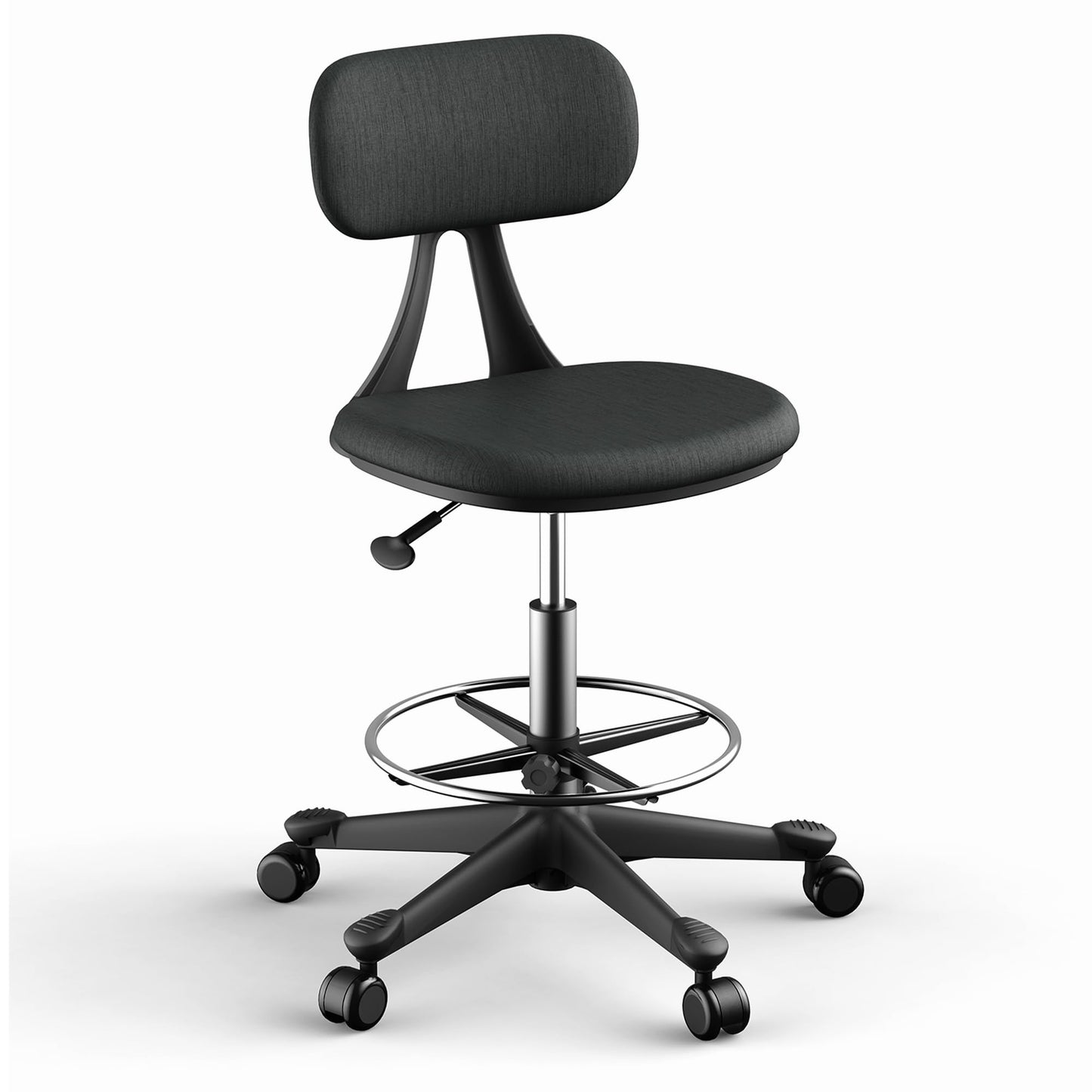 ERGO COLLECT Drafting Chair with Auto-Lock Gravity Wheel,Height Adjustable Standing Desk Chair,Tall Drafting Stool,with Back Support & Foot Rest,No Arms,for Studio,Lab,Office or Home