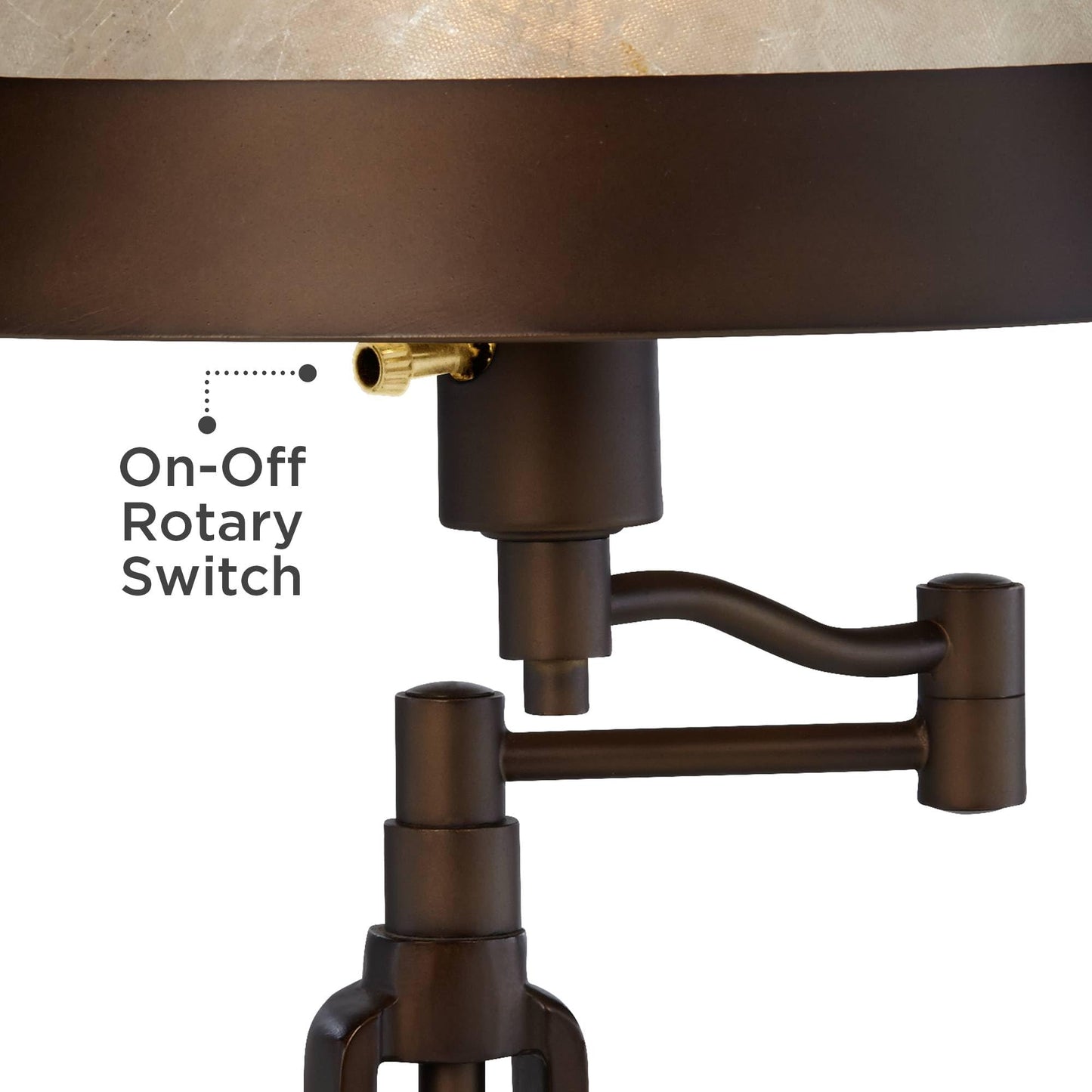 Franklin Iron Works Samuel 21 1/4" High Small Farmhouse Rustic Traditional Desk Lamps Set of 2 USB Port Swing Arm with Socket Brown Bronze Finish Metal Shade Home Office Living Room Charging Bedroom
