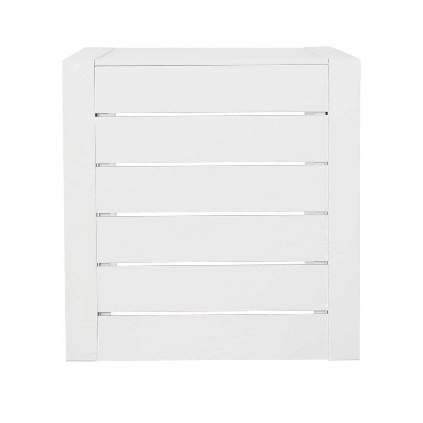 Christopher Knight Home Jesse Coral Outdoor Modern Aluminum C-Shaped End Table, White