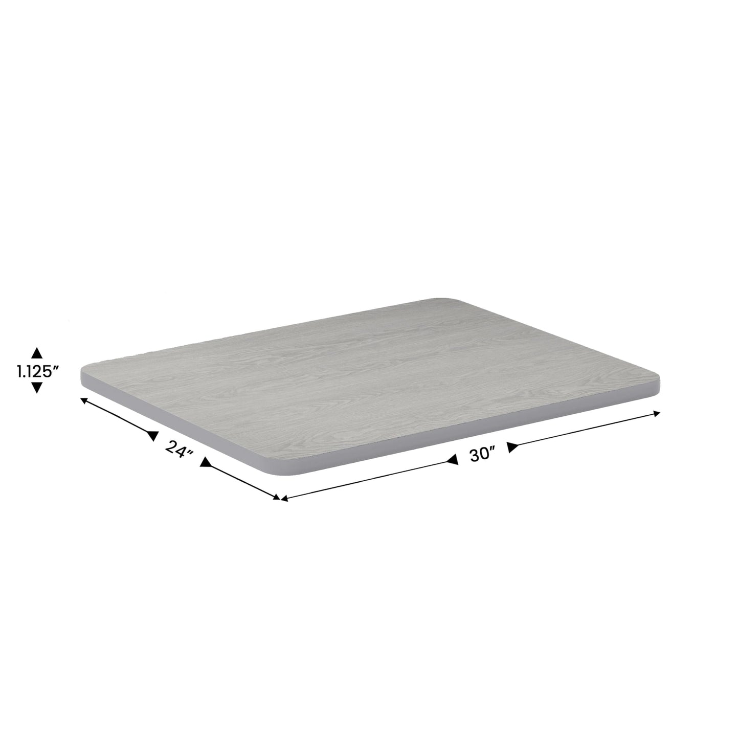 Flash Furniture Glenbrook 24'' x 30'' Rectangular Table Top with White or Gray Reversible Laminate Top