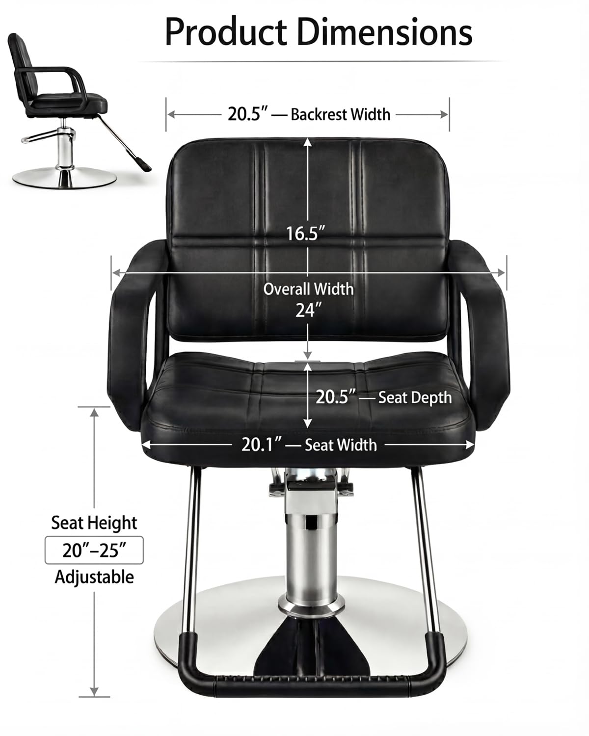 Artist hand Hydraulic Barber Chair Salon Chair for Hair Stylist Tattoo Chair Shampoo Salon Equipment