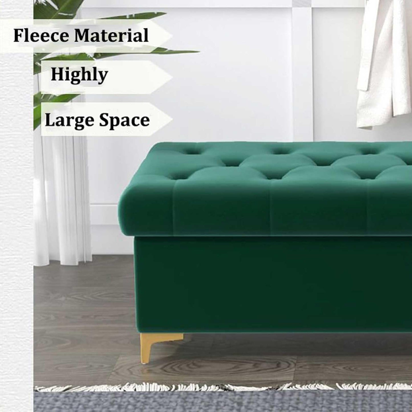MSHOSAC Velvet Storage Bench Ottoman for Bedroom Brown Footrest & Shoe Rack 60x40x40cm Stylish Furniture for Home Hotel & Clothing Store Perfect for Modern Interiors
