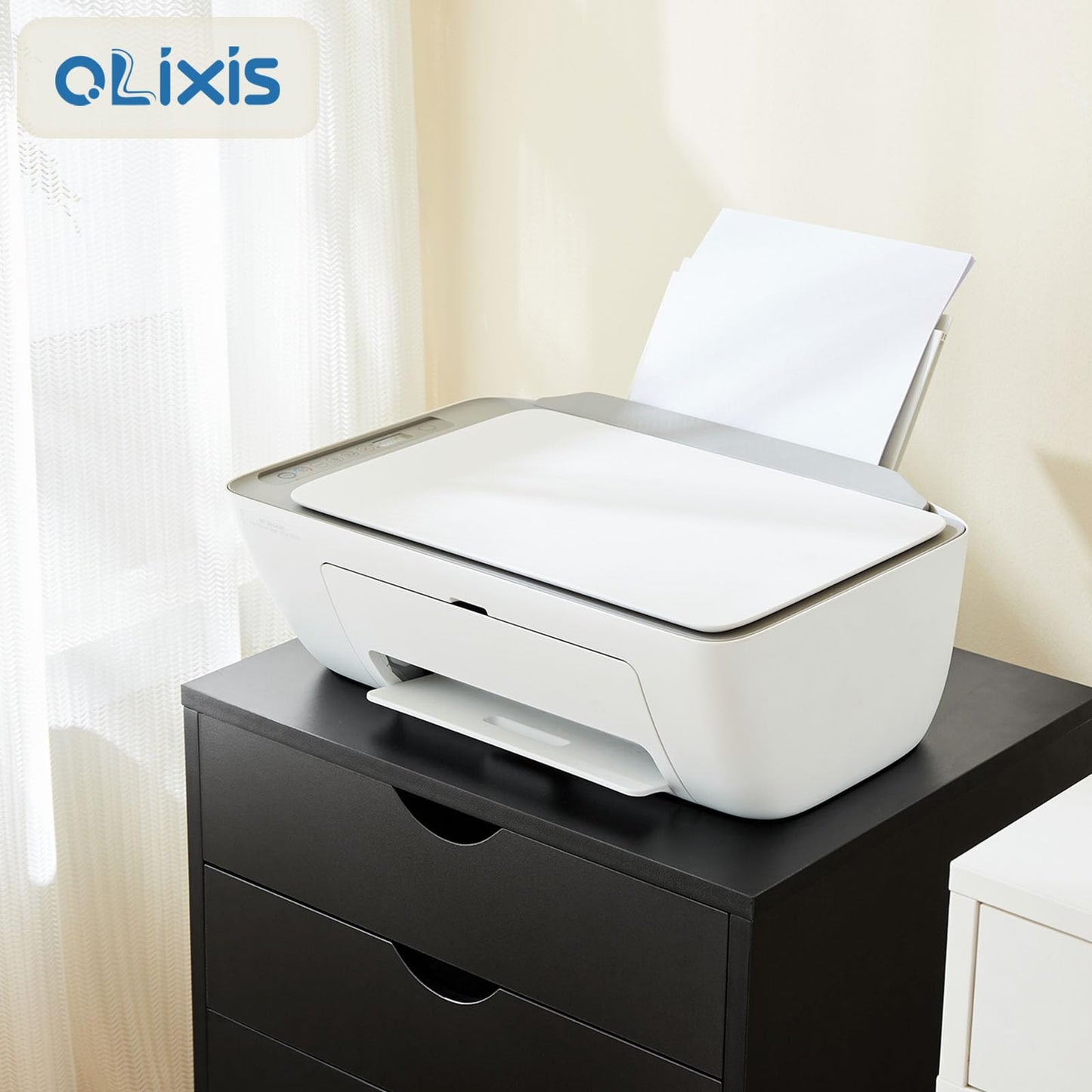 OLIXIS 5 Drawer Mobile File Cabinet Under Desk Storage Organization with Wheels Vertical Filing Chest Rolling Wood Small Desk Printer Stand for Home Office, 15.75"D x 18.74"W x 25.39"H, Black