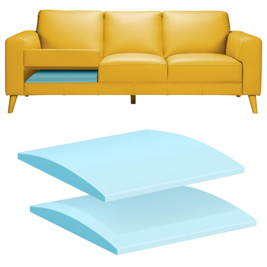 RA RUNNING ALIEN Couch Cushion Support for Sagging Seat,20"X20"X2" High Density Foam Sofa Cushion,Arched Furniture Seat Under Cushion Sag Repair for Loveseat,Blue Set of 2