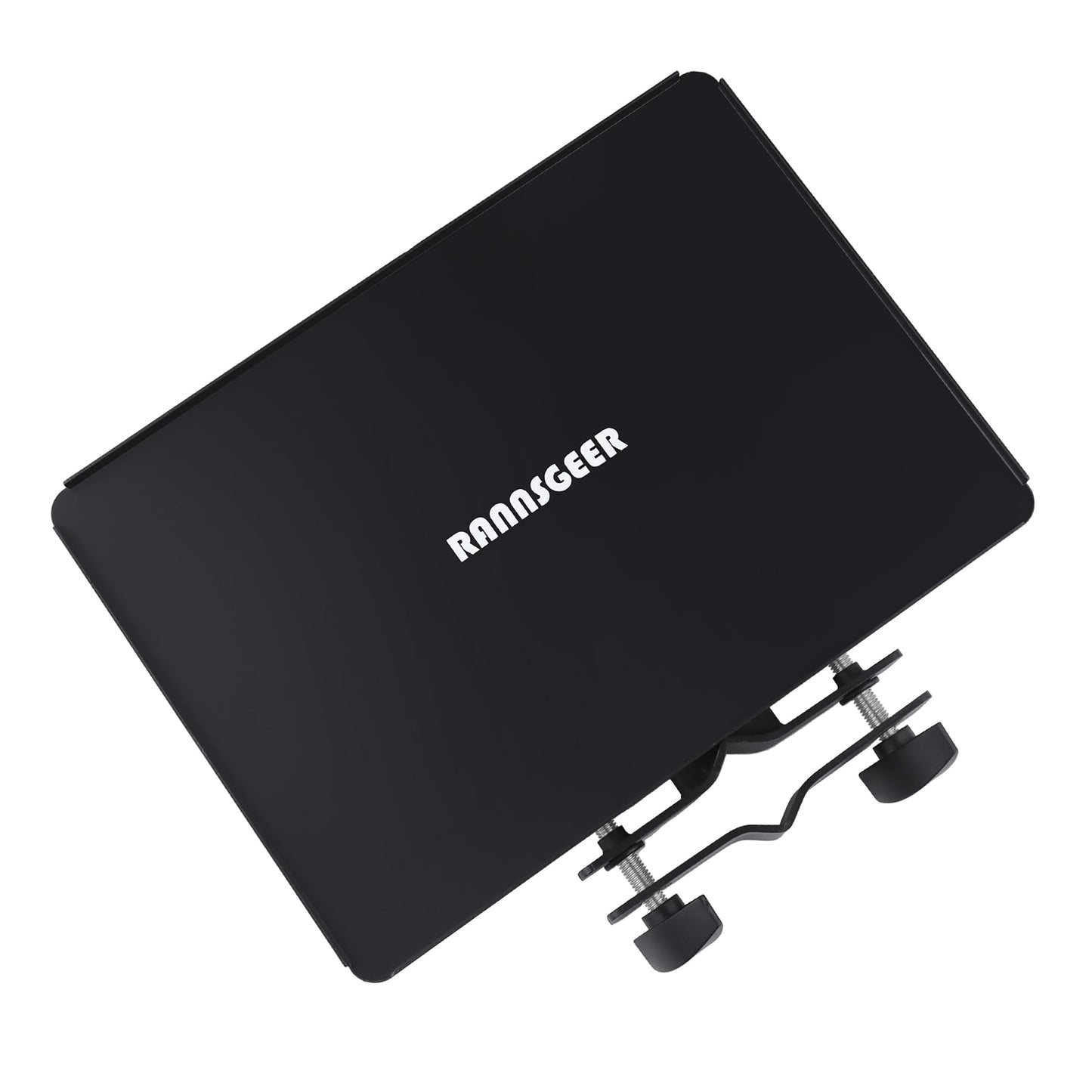 Rannsgeer Microphone Stand Tray, Heavy Duty Steel Clamp-On Accessory Shelf for Mic Stand (10.8 X 7.8)