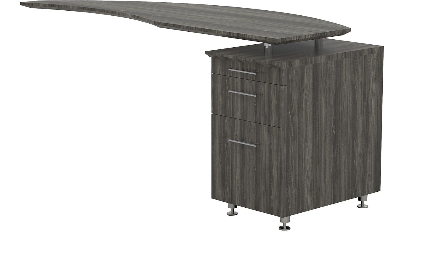 Safco Products Mayline MNRTPRLGS Medina 63" W Right Return for use with Desks, Sold Separately, Gray Steel Laminate