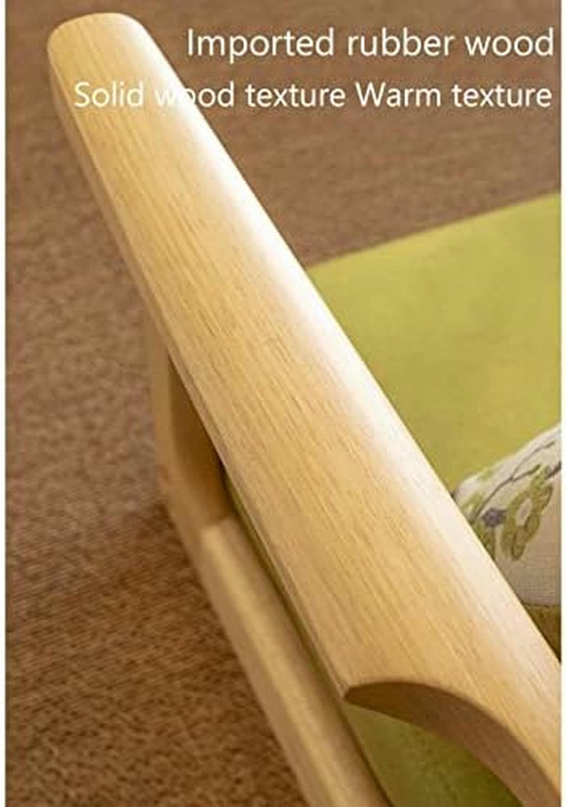 MNJVCFDS Floor Chair Japanese Floor Chair Legless Bay Window Backrest Lazy Chair with Armrests, Portable Japanese Tatami Chair, Meditation Floor Solid Wood Seating Chairs