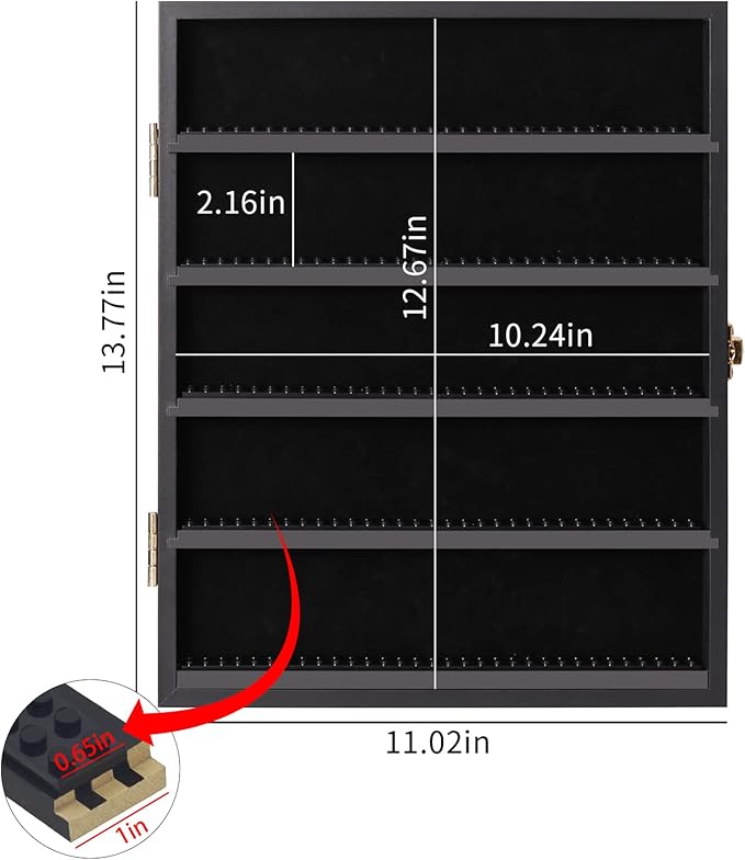 VERANI Minifigures Miniature Display Case Collectibles Display Box Wall Mount