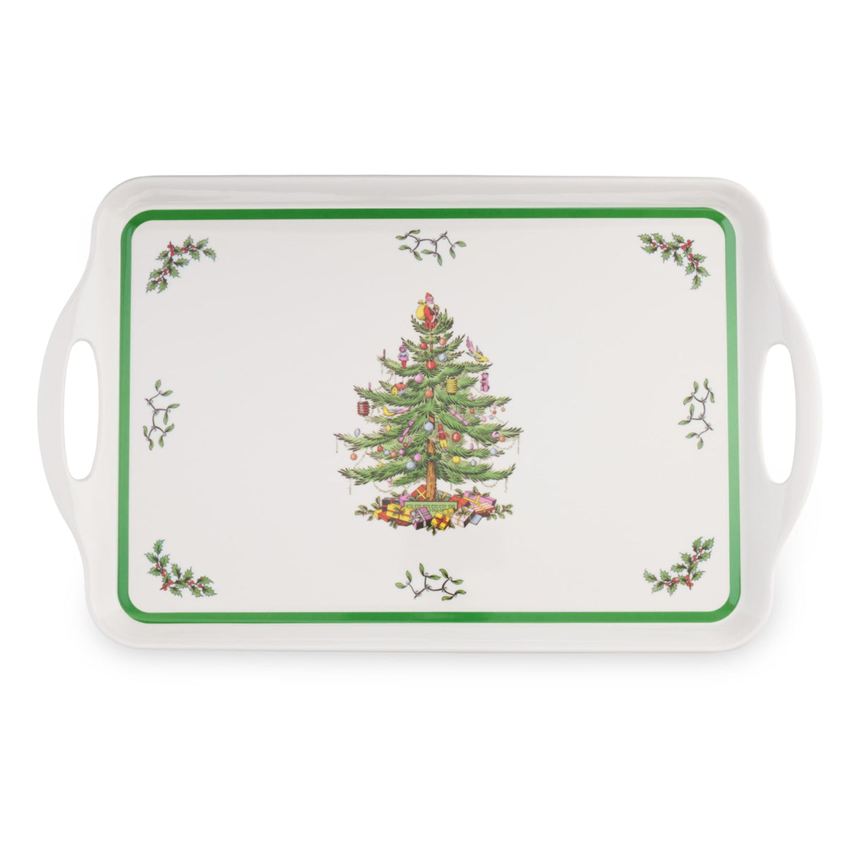 Spode Melamine Serving Tray - (18.9" x 11.6") Rectangular Durable Platter with Exclusive Art Print, Strong & Lightweight Kitchen & Dining Table Accessory for Everyday Meals & Snacks