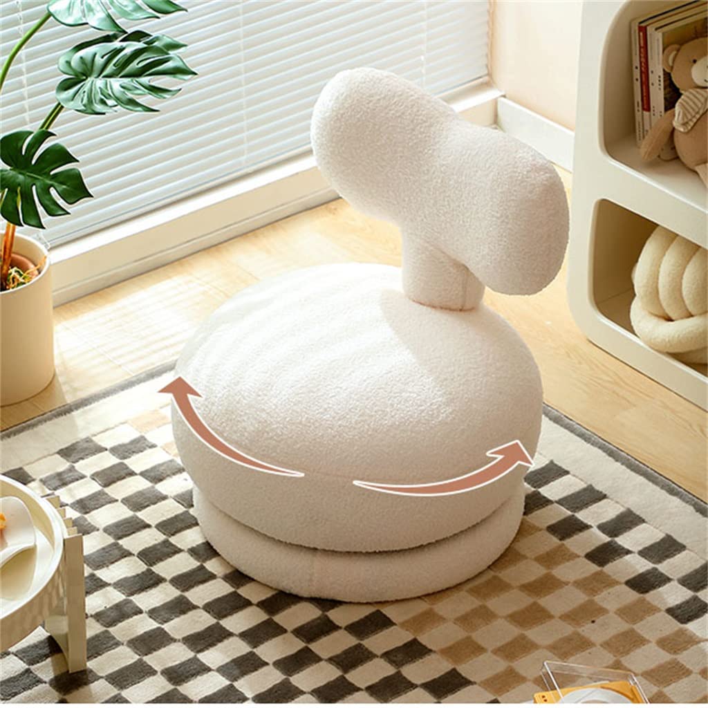 ONMYJFD Rotatable Single Lazy Susan Casual Small Seat Chair Makeup Stool Furniture Stool Bedroom