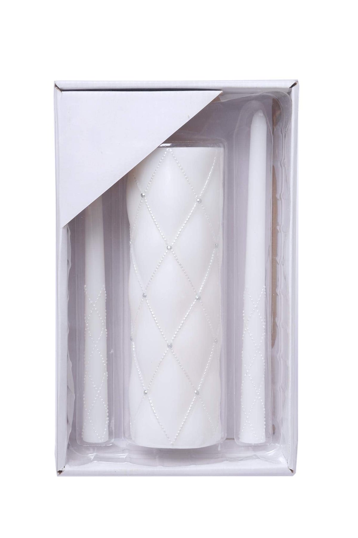 Hosley Gold Metal Unity Candle Holder Bundle with 11.5" High White Wedding Unity Candle Set, Great for Weddings Party Special Events and Emergency Lighting