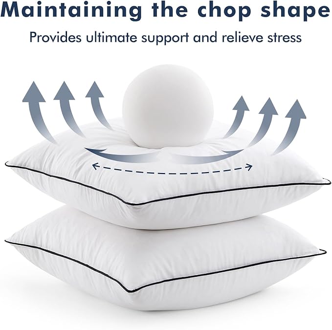 MIULEE Goose Feather Down 18x18 Pillow Insert Set of 2