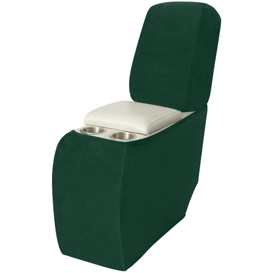 Arfntevss Sectional Recliner Couch Covers Velvet Corner Sectional Sofa Cover for Reclining Couch Stretch L Shape Recliner Slipcover Washable Middle Console Protector (1 Console Cover, Dark Green)