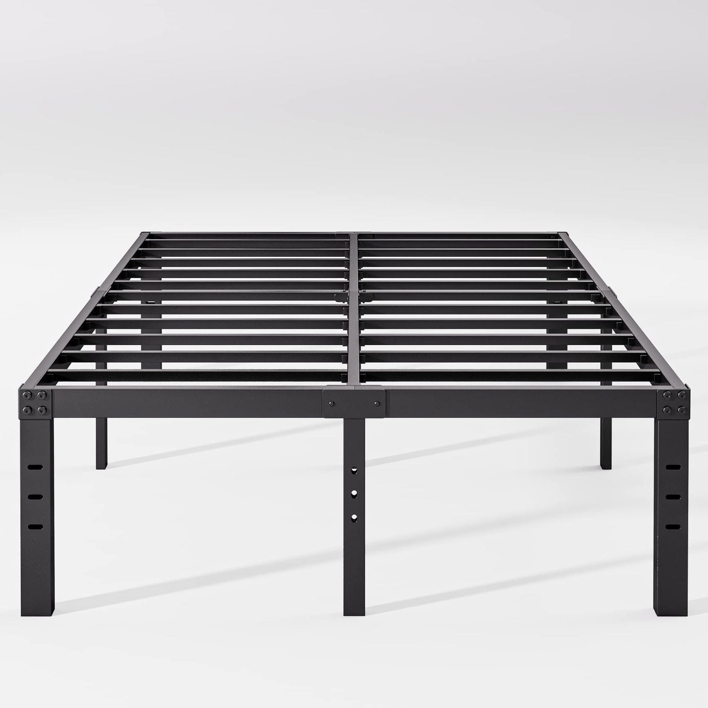 Neslime 18 Inch Full Size Bed Frame No Box Spring Needed, Heavy Duty Metal Platform Bed Frame Full for Heavy People, Easy Assembly, Noise Free, Black