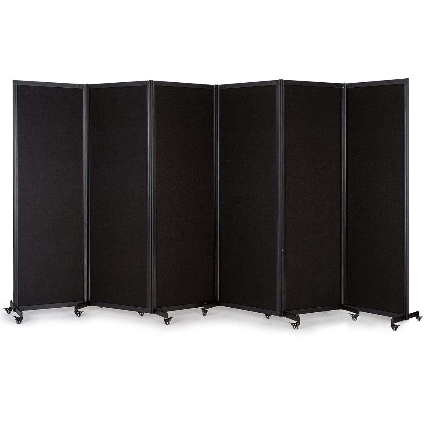 Strongbird Room Partition,Office Divider,Portable Commercial Screen Dividers,Privacy Partition Separator,Classroom School Dividers, 12'7"L* 6'7"H,6 Panel,Black