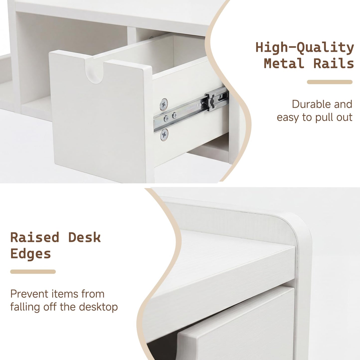 DongRong Floating Nightstand Wall Mounted, Bedside Table with Drawer, Open Cubby & Reversible Side Shelf, Space-Saving Floating End Table for Bedroom/Living Room (White)